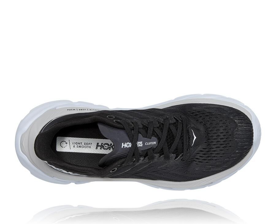 Zapatillas Running Hoka One One Mujer - Clifton Edge - Negras/Blancas - HXU026179